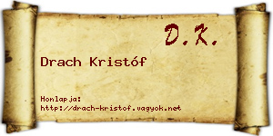 Drach Kristóf névjegykártya